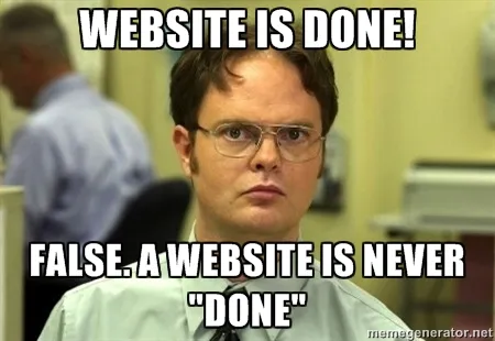 Website it never done meme